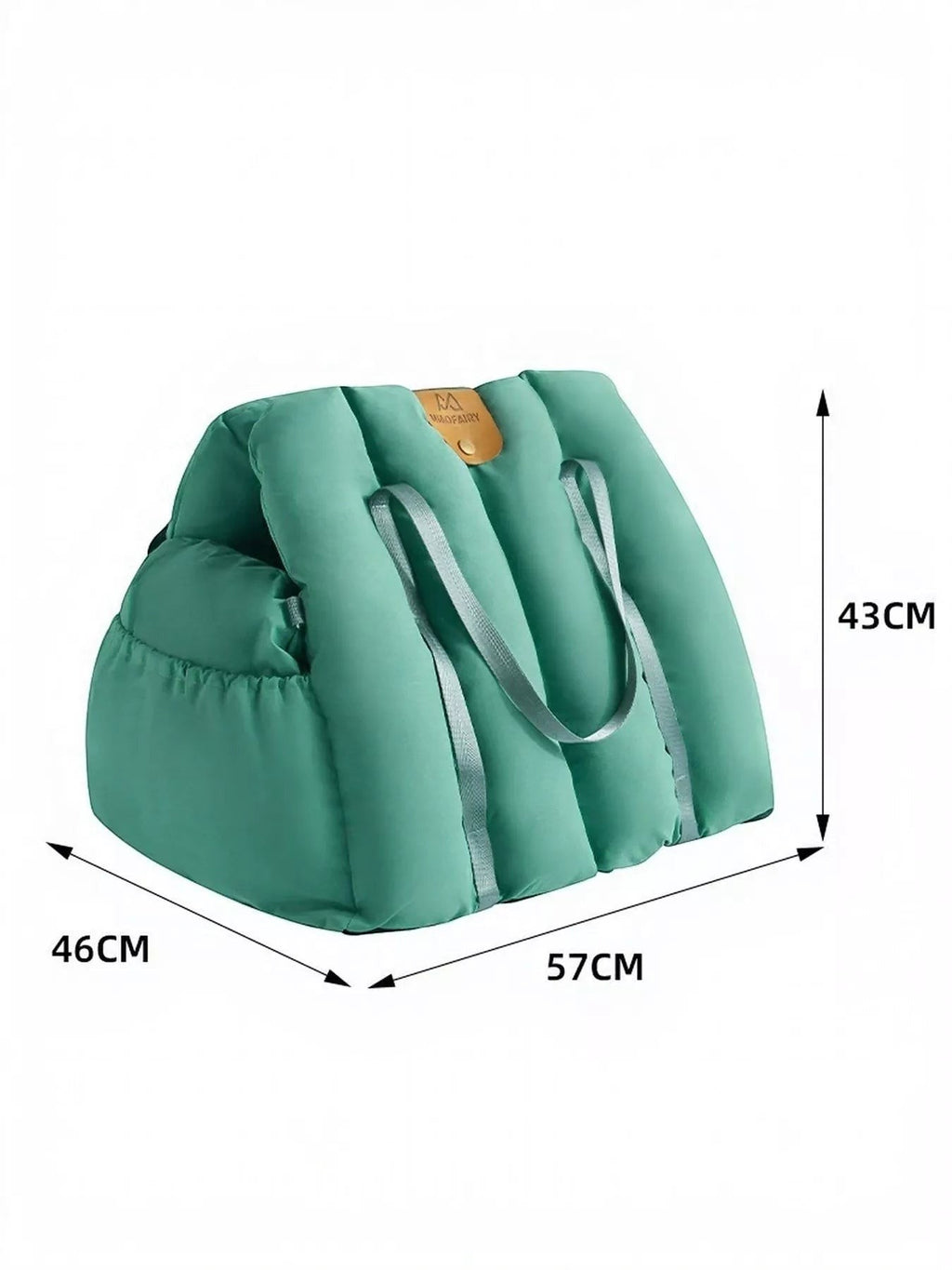 Little Pets Club teal 2-in-1 pet travel tote and car seat carrier with plush interior and adjustable straps.